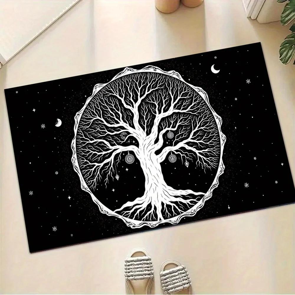 Tree of Life Doormat Is Flat Non Slip  Easy To Clean and Perfect for Placing in Front of Bathroom and Bedroom Doors Doormat Mats