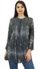 Phagun Women's Causal Black Digital Printed Full Sleeve Loose Tunic Top