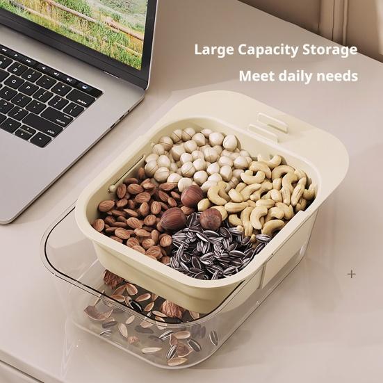 

Fruit Vegetable Washing Basket Food Grade BPA Free Detachable Design Multipurpose Double Layered Strainer S светло-розовый