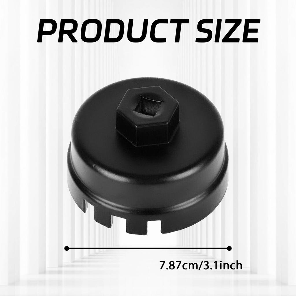 Oil Filter Wrench For Toyota Oil Filter Removal Tool 64MM Oil Filter Socket Set Cap Style 14Flute Compatible With Toyota Highlander Lexus RAV4 Camry