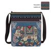 Ethnic Elephant & Butterfly Embroidered Crossbody Bag - Women's Cultural Canvas Shoulder Accessory