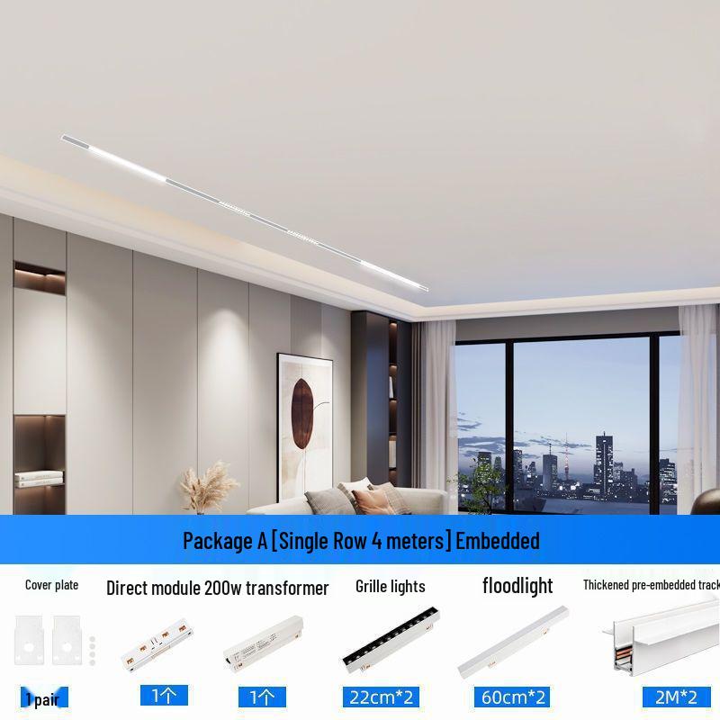 Pure White Recessed & Surface Mounted Magnetic Track Light - LED, No False Ceiling Needed