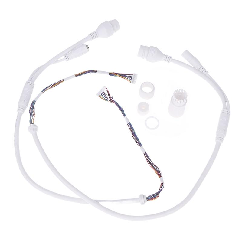 1Pc Ethernet Lan Cable Poe Rj45 Network Cable 10 Pin 10 Core 12 Pin 10 Core Tail Line Waterproof Cap For Camera