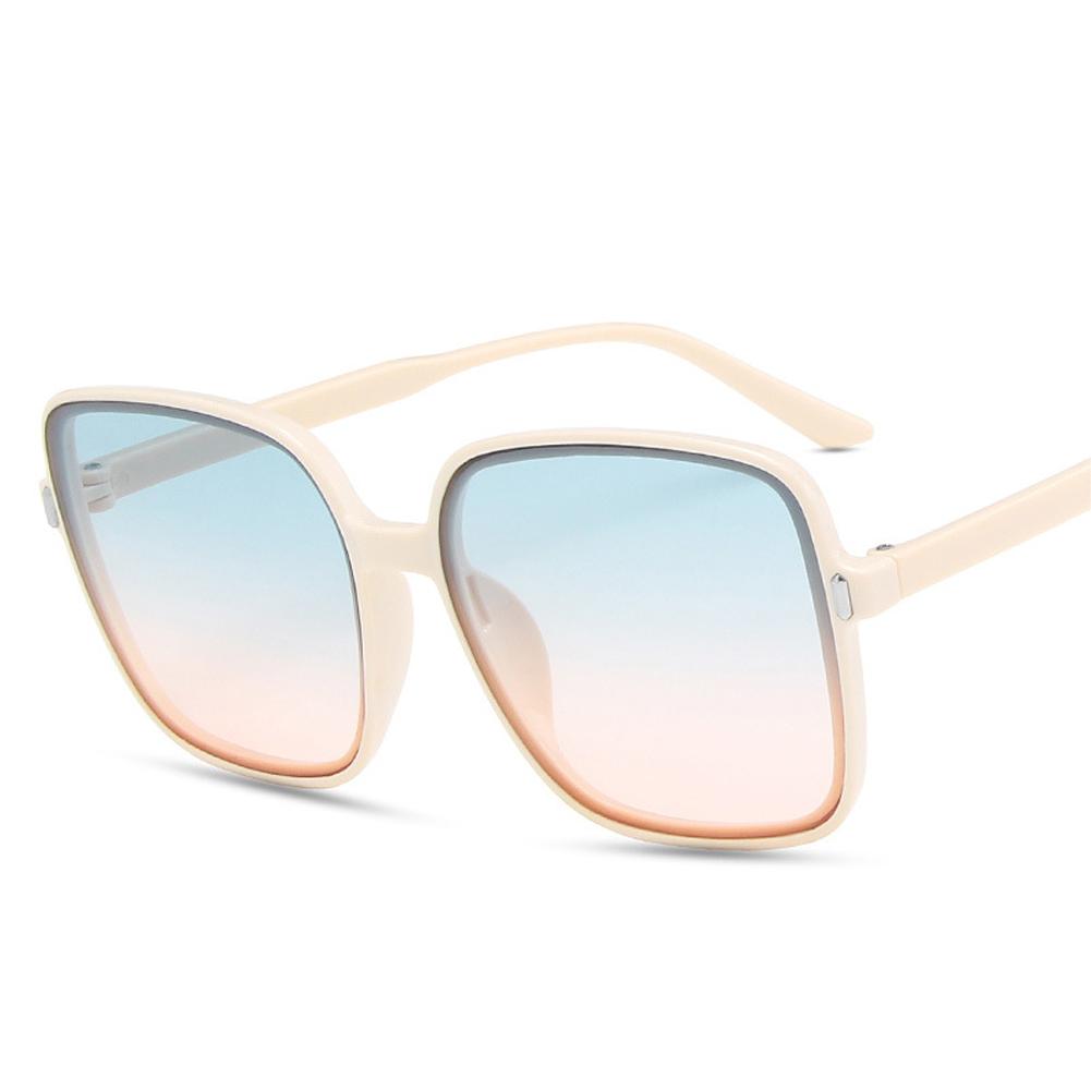 New Big Sunglasses Women Men Trendy Vintage Brand Designer Anti-UV Gradient Color Korean Version Glasses Fashion Accessories