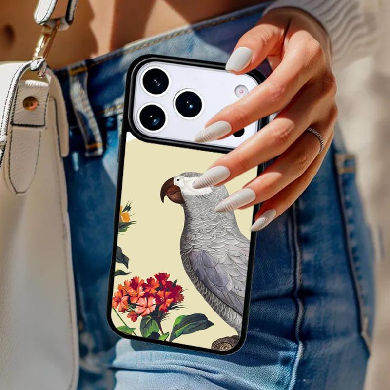 African Grey Parrot Phone Case For iPhone 17 Air 14 15 13 12 Max Cover For Apple 14 15 16 16e 11 Pro Max Plus Coque