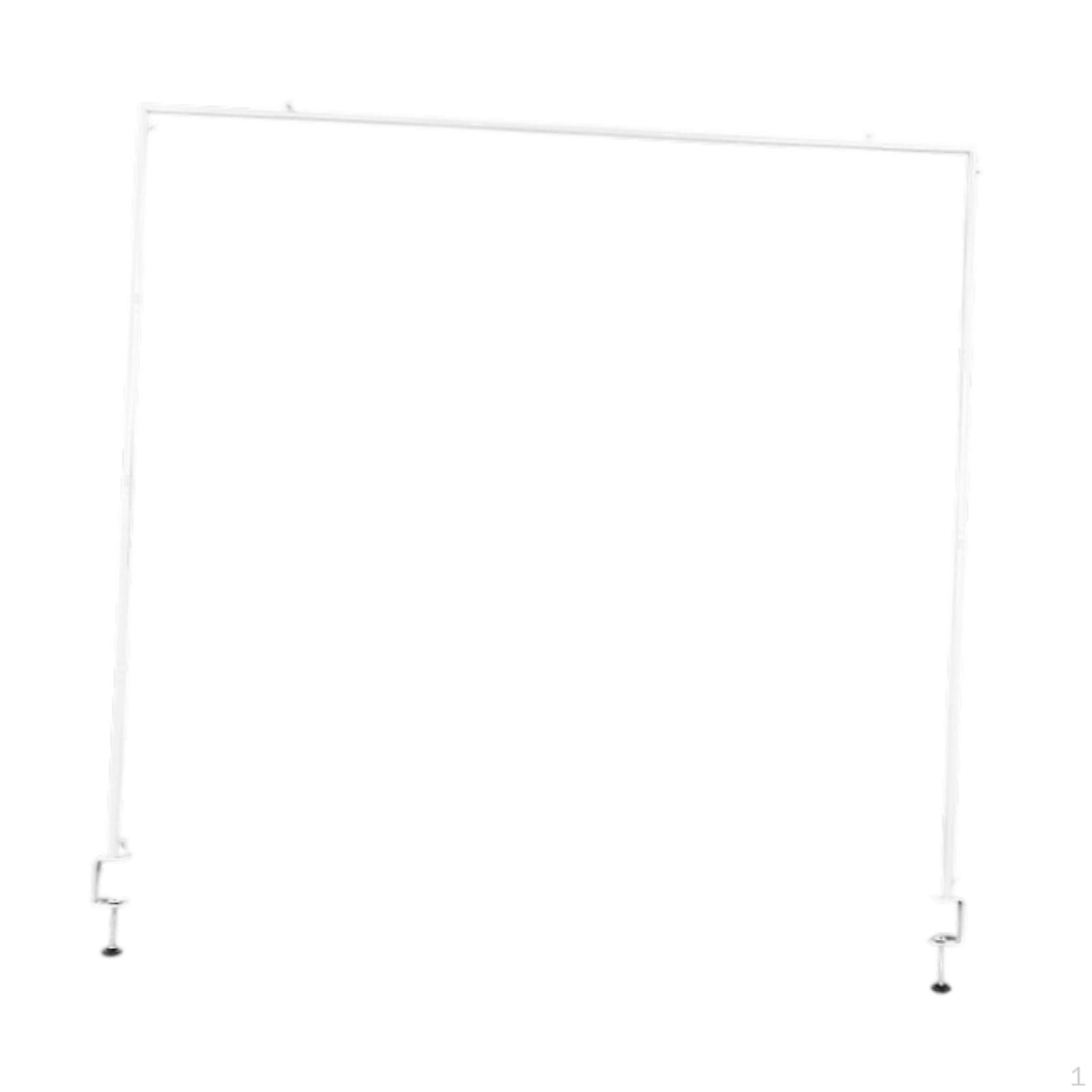 

over The Table Rod Stand with Clamps Assembly Required Heavy Duty Holder Metal Balloon Arch білий