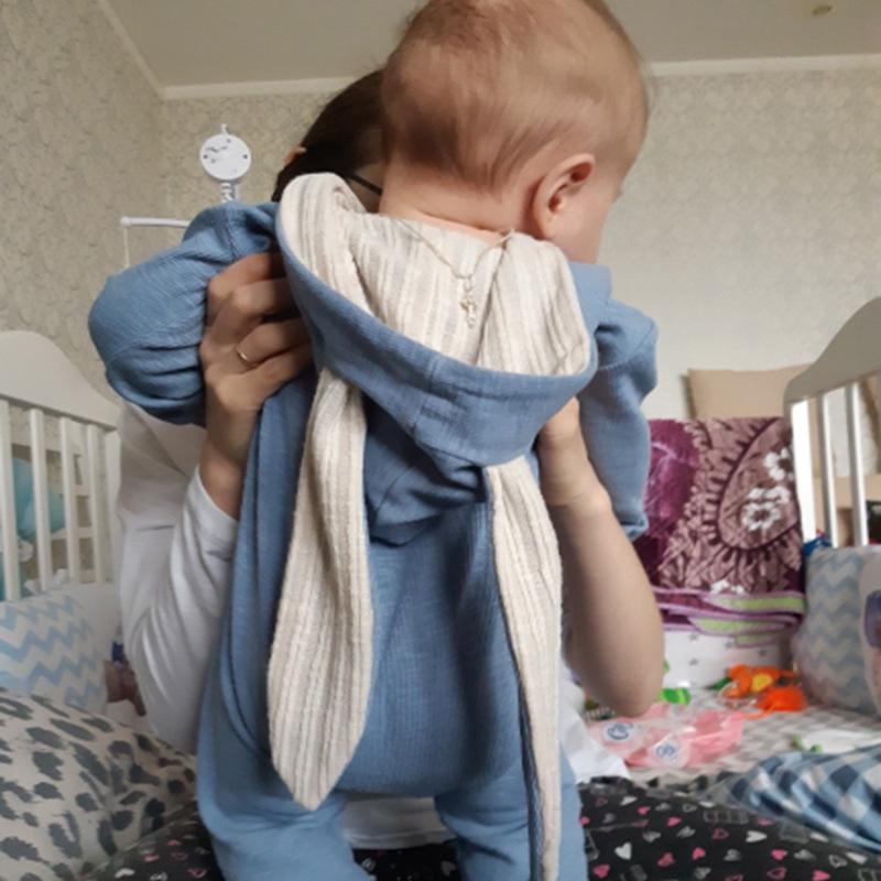 Innovative Baby & Toddler Hooded Rabbit Onesie with Ears - Zipper Romper