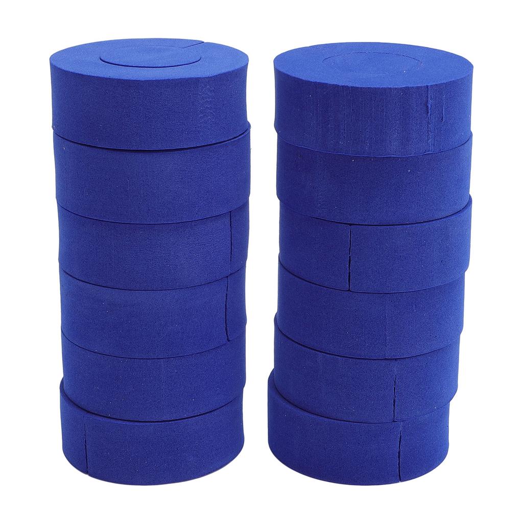 12pcs Blue C Shape Hair Curlers Sponge Hair Rollers Heatless Hairdressing Styling Tools for Daily