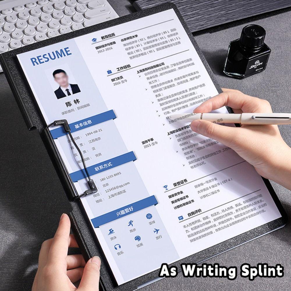 Horizontal/Vertical Clip Clipboard Thickened PP Writing Pad A4 File Folder  Document Management