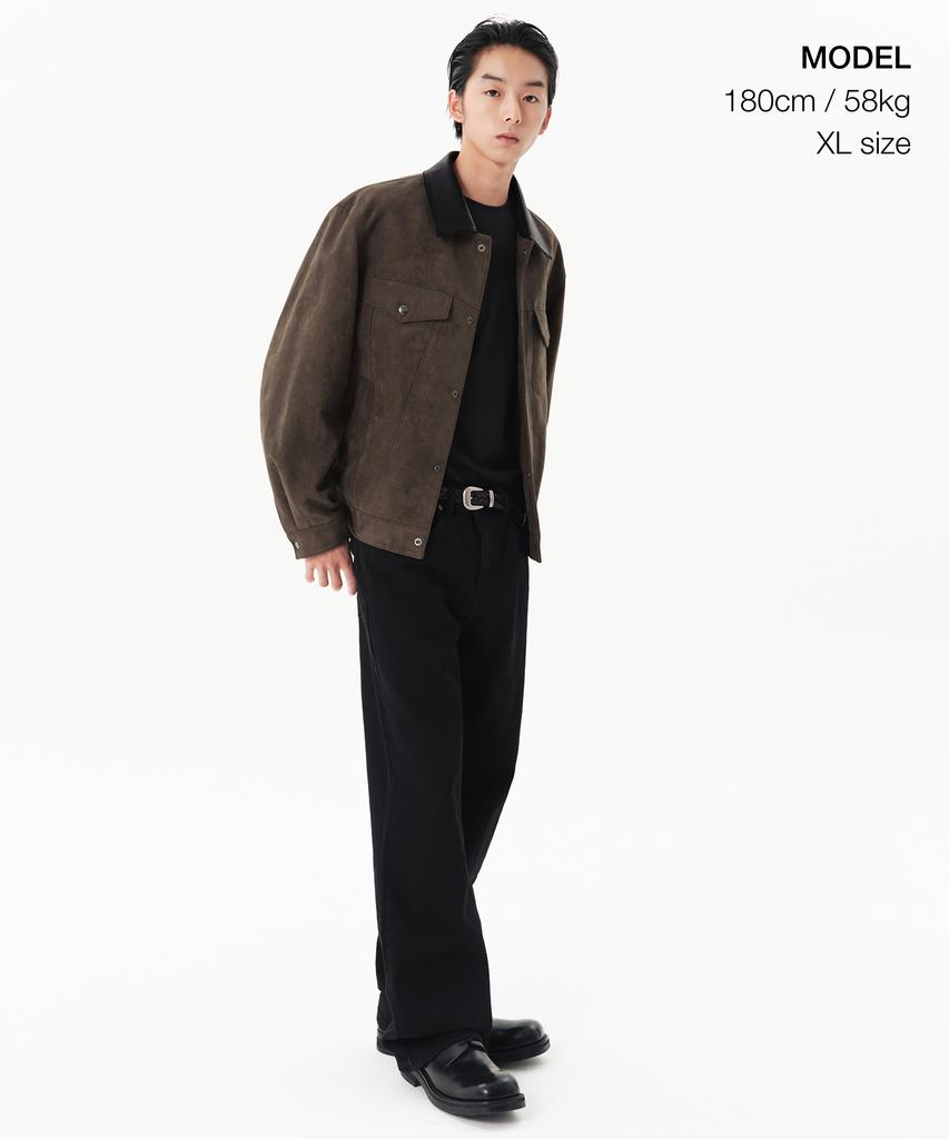 Musinsa Standard Synthetic Suede Trucker Jacket [Brown]