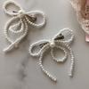 Artificial Pearls Bowtie Hairpin Duckbills Clip Barrettes Braids Clip Hair Decors