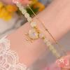 Women  Lucky Bracelet Imitation Hetian Jade Temperament Beaded Bracelet Jewelry Gift