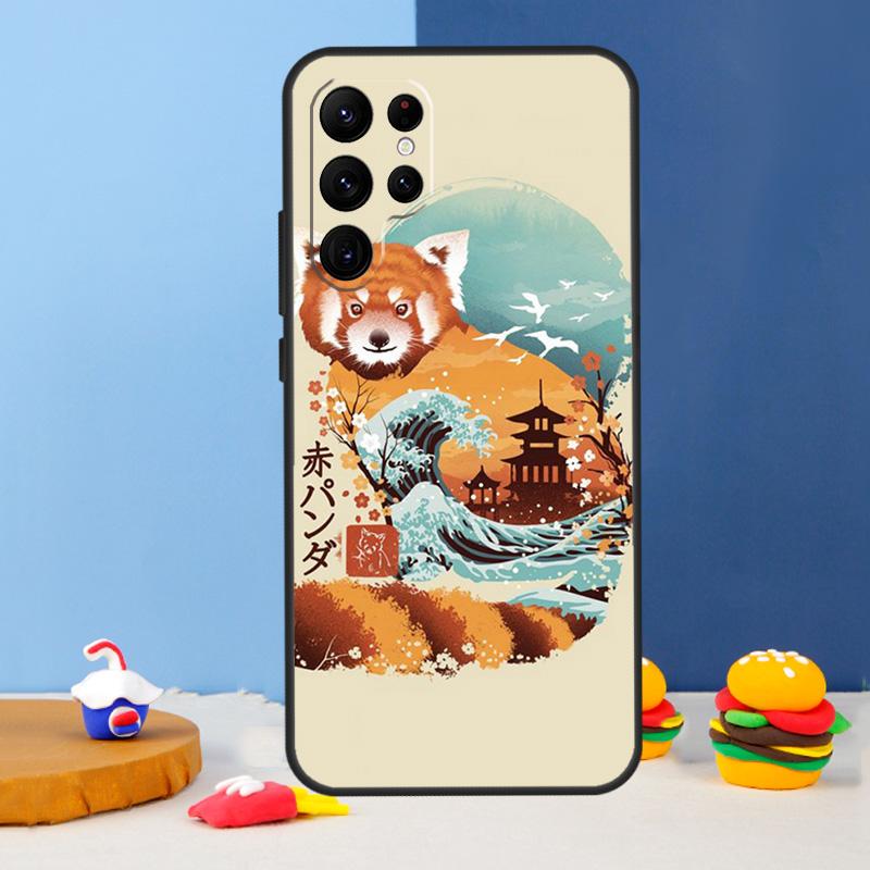 Red Panda Phone Case For Samsung Galaxy S24 S25 Ultra S9 S10 S20 S22 S21 S23 Plus S24 FE Cover Coque