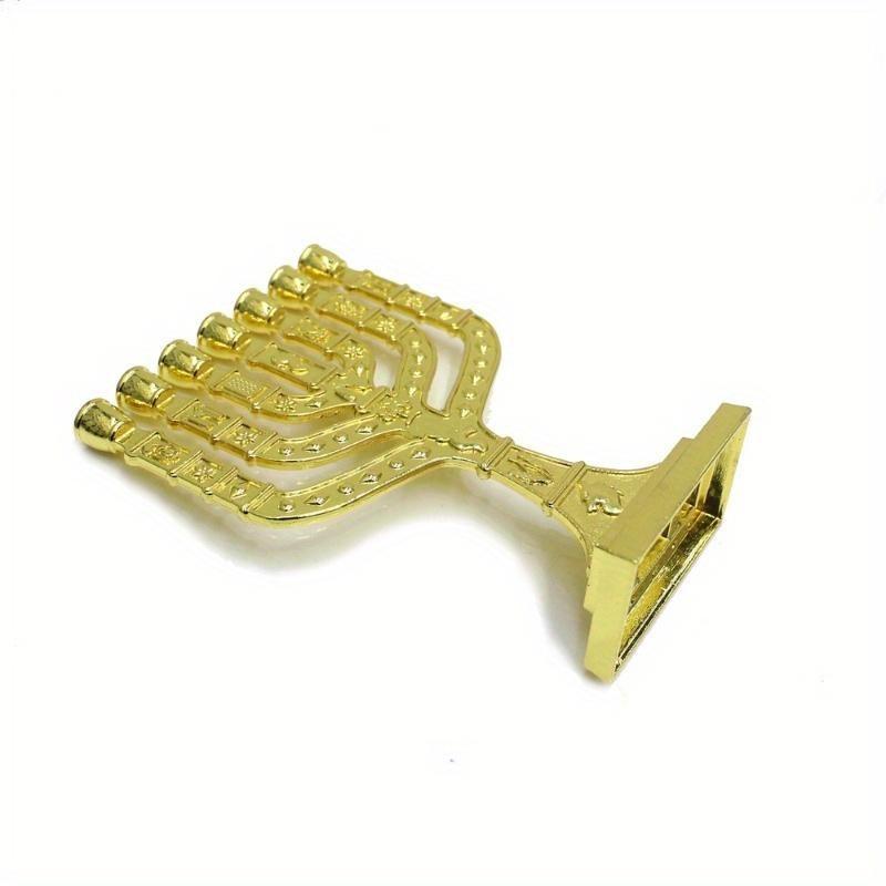 Elegant 7 Branch Menorah Candle-holders for Hanukkah Celebrations
