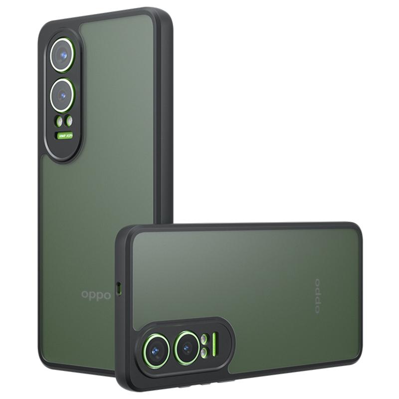 Pro OnePlus Nord CE4 Lite 5G/Oppo K12x 5G (Čína) Pouzdro Skin-Touch Matné TPU+PC Kryt na telefon,Průhledná černá