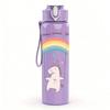 1PC Pastel Rainbow Unicorn Cloud 750ml Color Plastic Sports Water Bottle Leakproof Flip Straw Lid Suitable for Sports Office Home Use