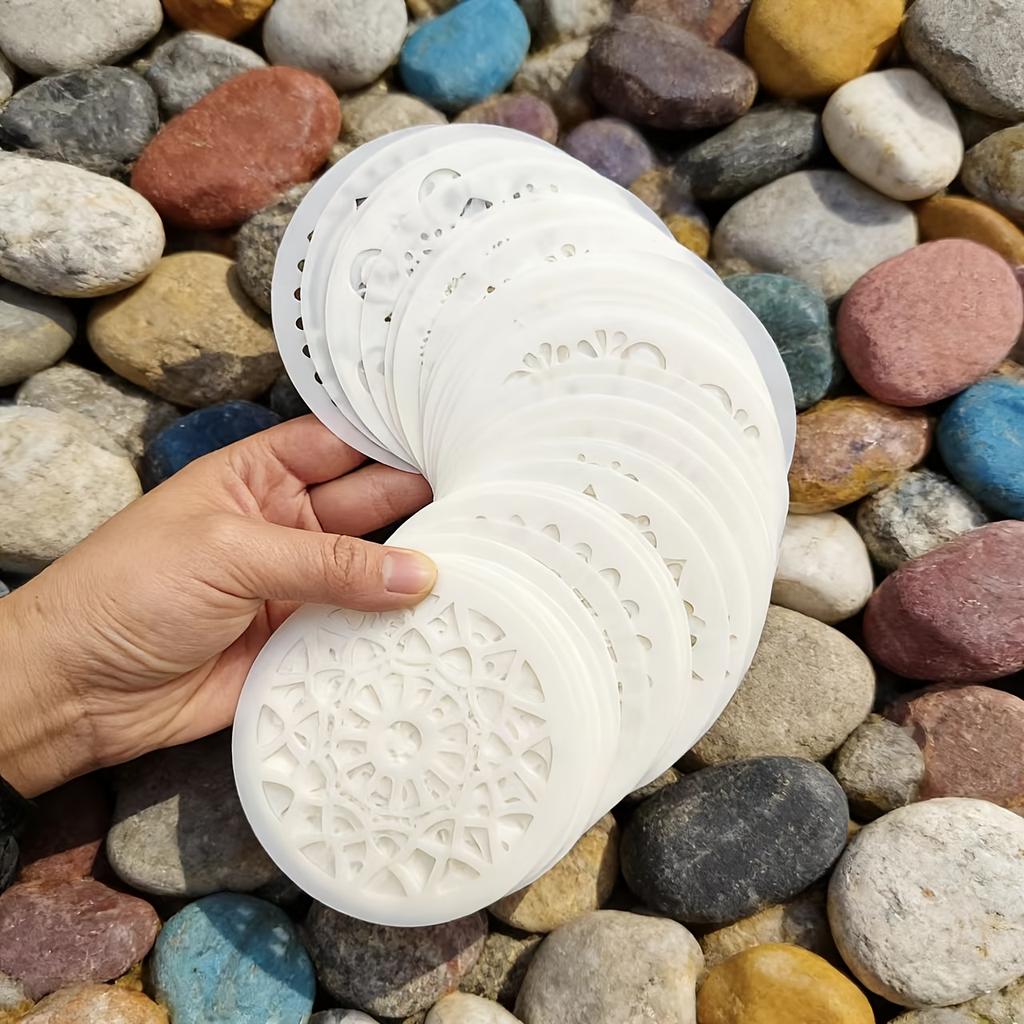 42/35pcs Mandala Stencil Set Reusable Plastic Templates for Rock Painting DIY Crafts Scrapbooking Home Decor Easy to Use
