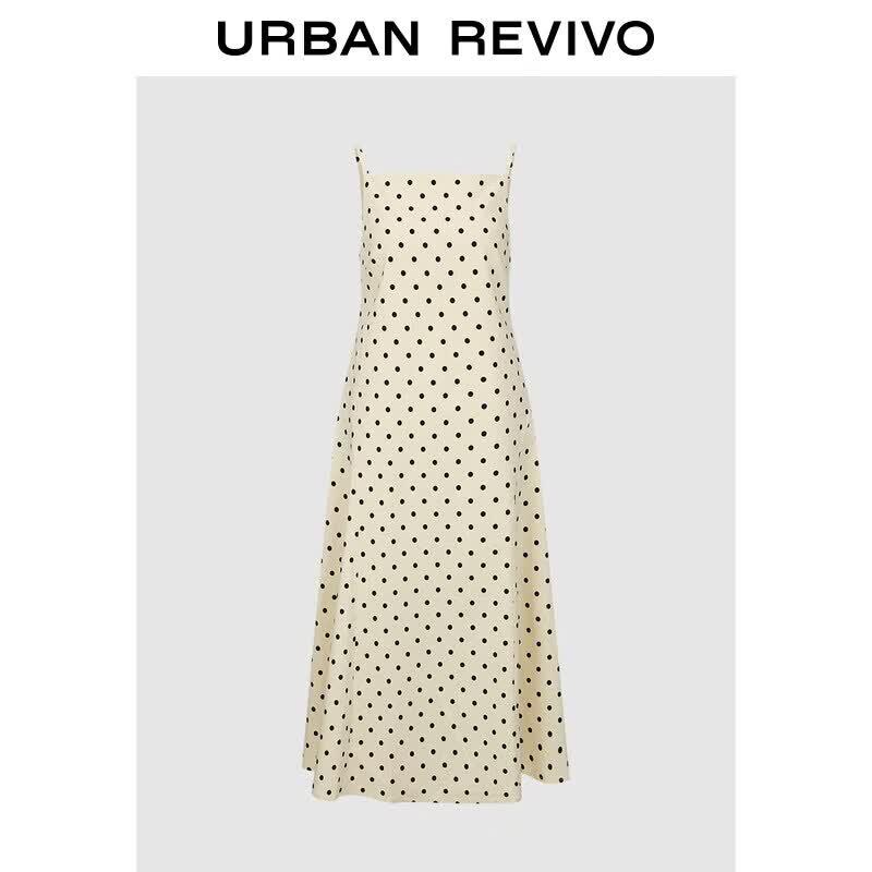 UR 2026 Summer Women s Polka Dot Backless Cami Dress M