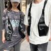 Retro Steampunk Shoulder Harness Bag PU Leather Vintage Mobile Phone Purse Adjustable Strap Anti-Theft Shoulder Harness Bag