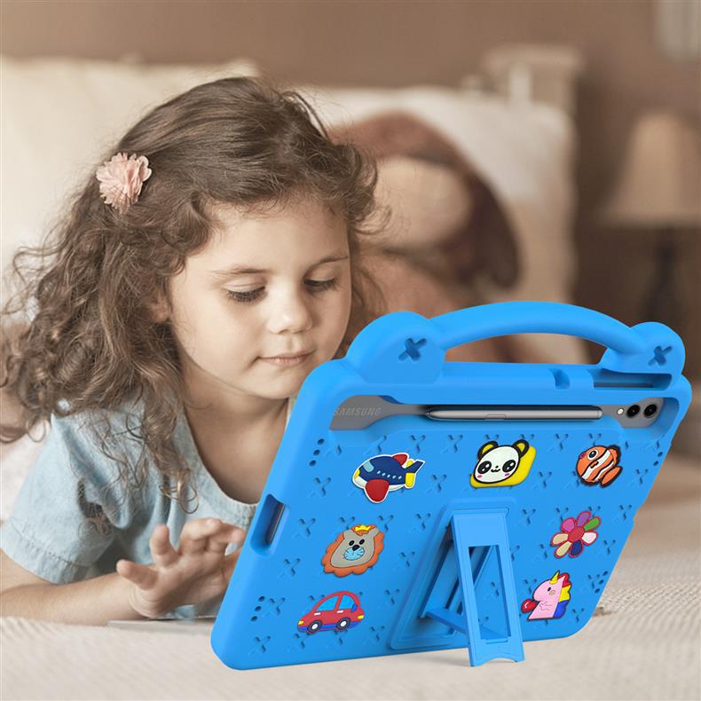 Suitable for Samsung S10 Plus/S9 Plus/S8 Plus X820 tablet, children's cartoon anti-drop protective case