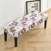 Potah na lavici s květinovým potiskem Jídelna Stretch Spandex Potahy na klavírní stoličku Obdélníková postel Potah na dlouhou stoličku Nábytek Domácí dekorace