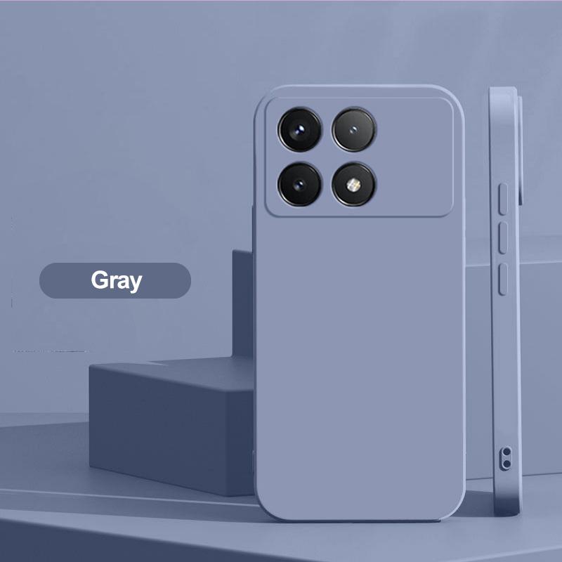 Für Poco X6 Pro Hülle Quadratische Flüssigsilikon Handyhülle Für Xiaomi Poco X6 Pro Poco X 6 Pro X6Pro Pocox6 Pro 5G Stoßfest Weiche Hülle