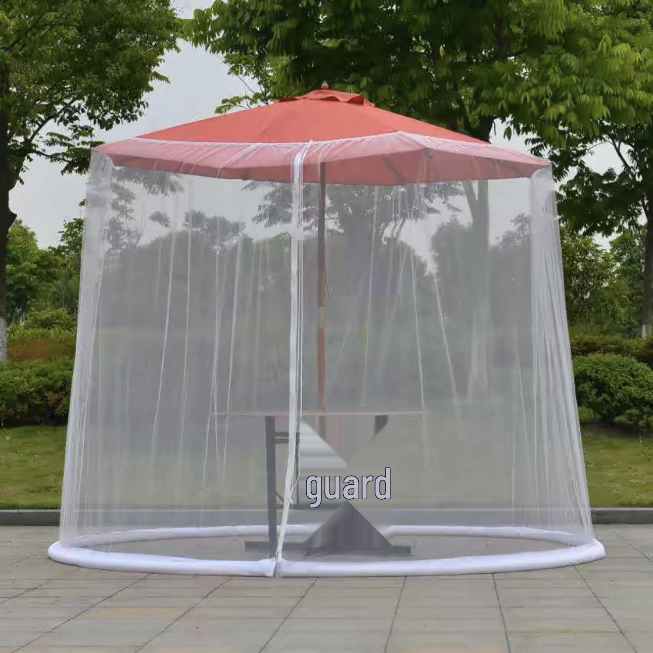 

Breathable Black Outdoor Sunshade with Large Roman Water Pipe Mosquito Net