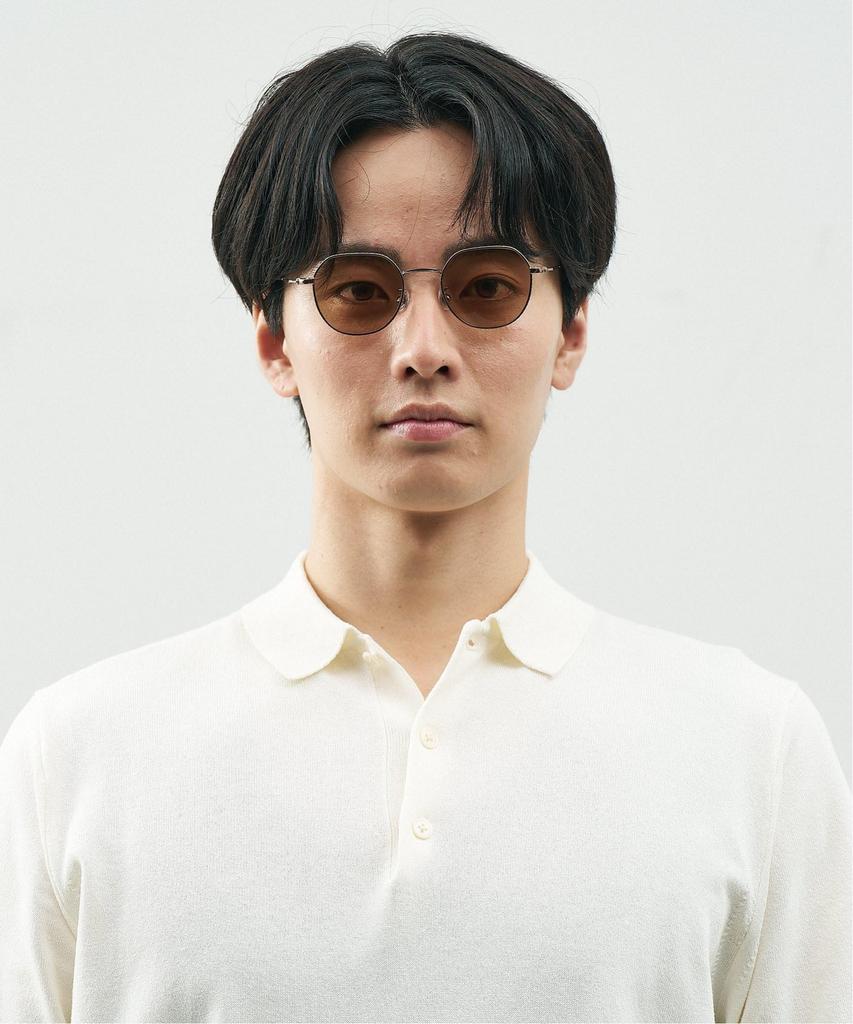 Zoff JOURNAL STANDARD relume Sunglasses Metal Frame Colored Lenses Stylish UV Protection Unisex for Men and Women Boston-Style (Brown,