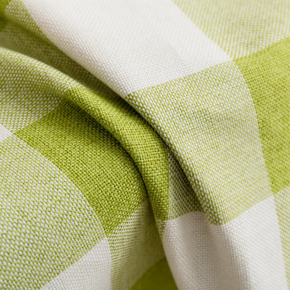 Weihnachtsrot Karierter Kissenbezug Imitation Baumwolle Leinen Wohnzimmer Sofa Kissenbezug Stoff Farbe Gewebt Großkarierter Kissenbezug