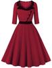 Sorosis 50s Rockabilly Retro Perfect for and Features Short Square Size Women's Dress, Spring/Autumn, Style, Halloween, Christmas, Weddings, Parties,
