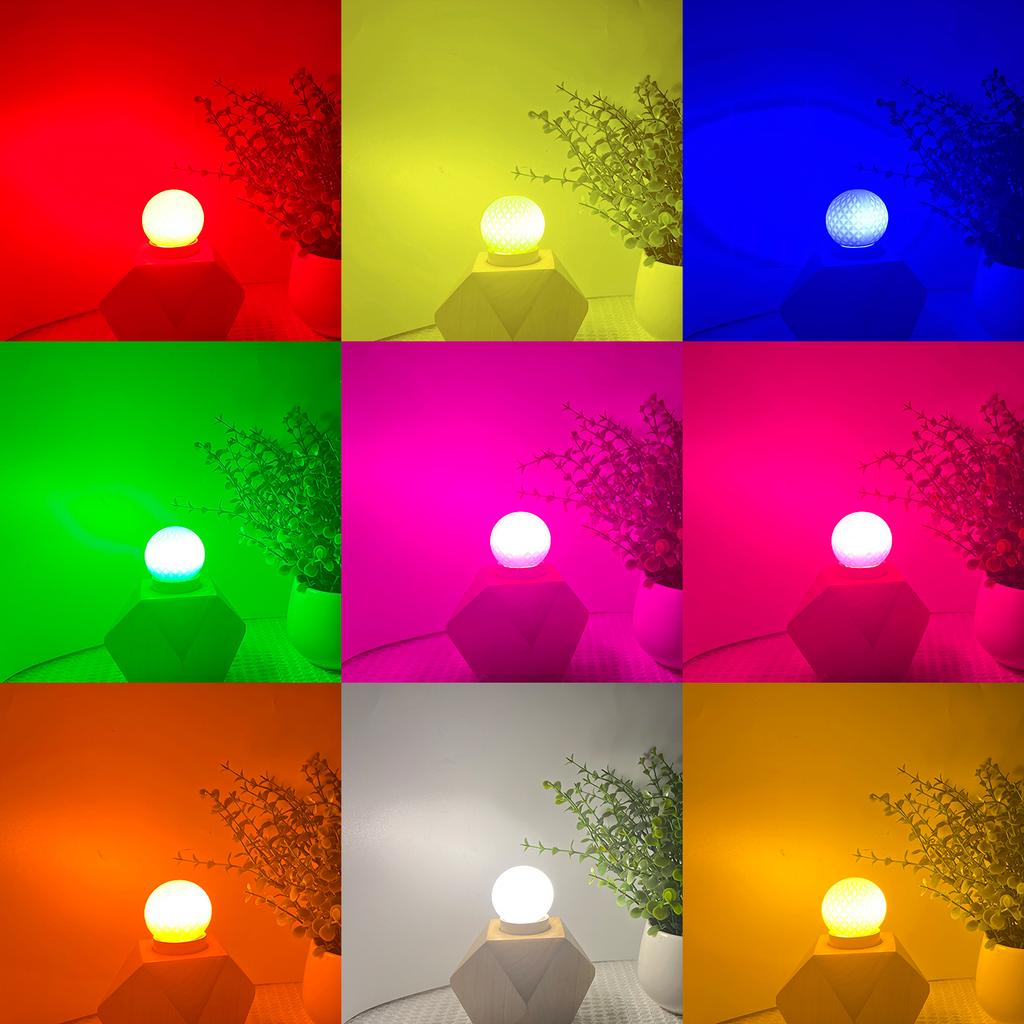 Yoryzeng 2W B22 E27 Pineapple Shape Light Bulb 9 Colors Globe Decoration Lamp Red Blue Green Purple White Orange 110V 220V