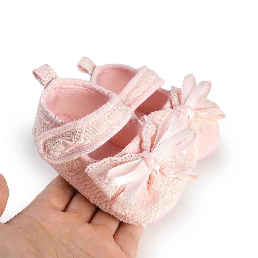 Infant Baby Bow Shoes Flat Non-slip First Walking Shoes Princess Shoes