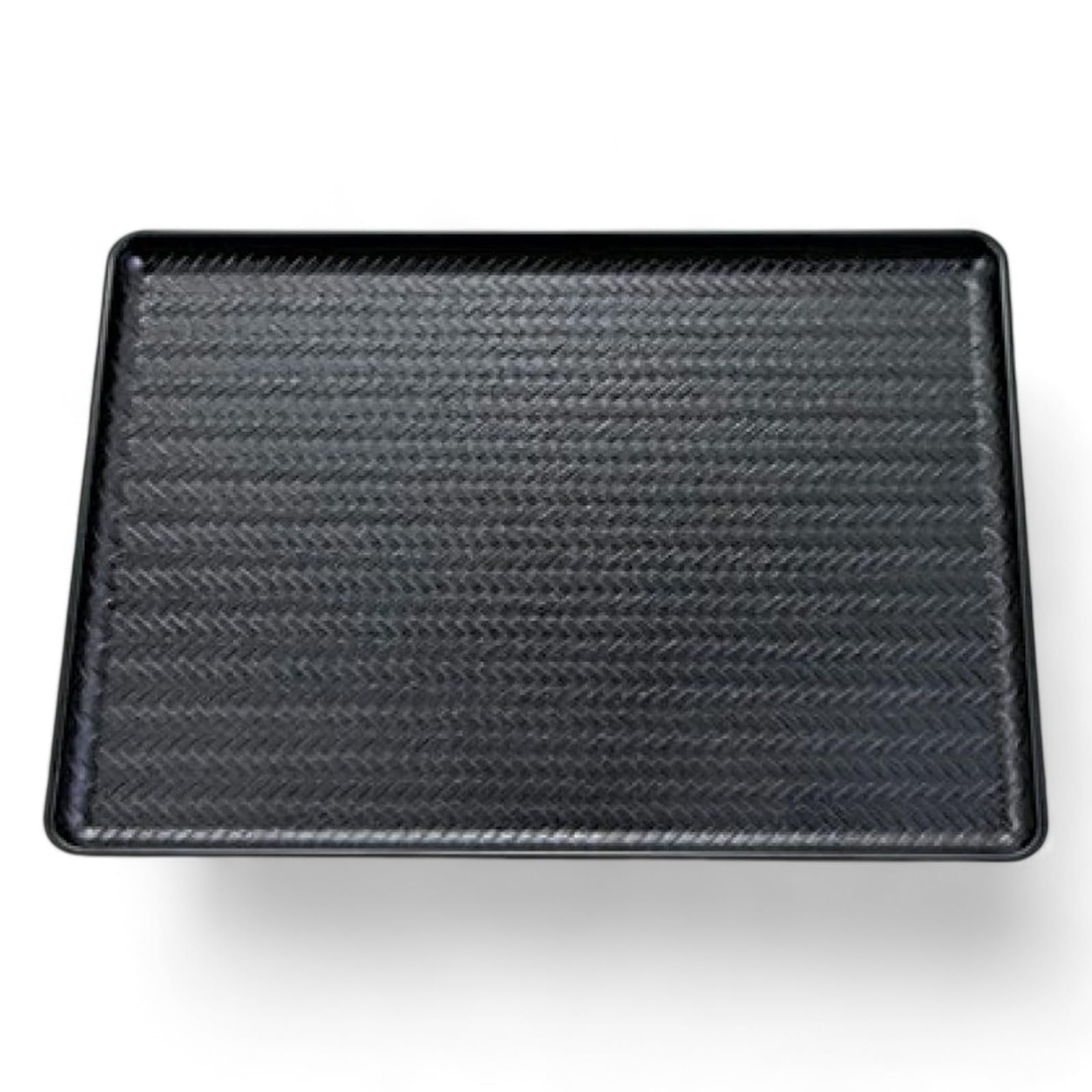 

42cm Bamboo Tray Lacquerware Made in Japan J-kitchens (Tray) - Black, Non-Slip, (ABS Resin),