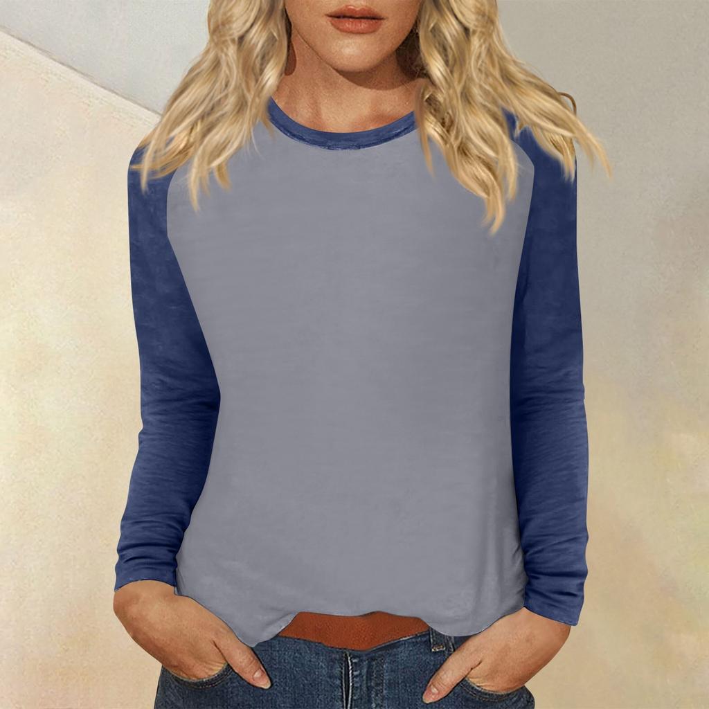Women's T Shirt Print Long Sleeve Daily Fashion Basic Round Neck Raglan Sleeve Top