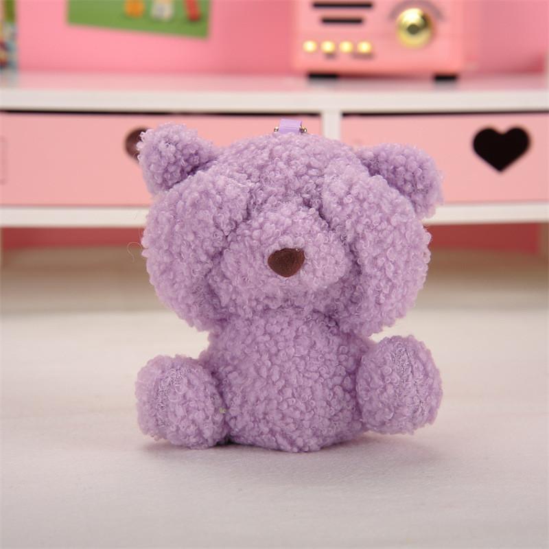 Charming Teddy Bear Plush Keychain Delightful Short Plush Mini Stuffed Animal