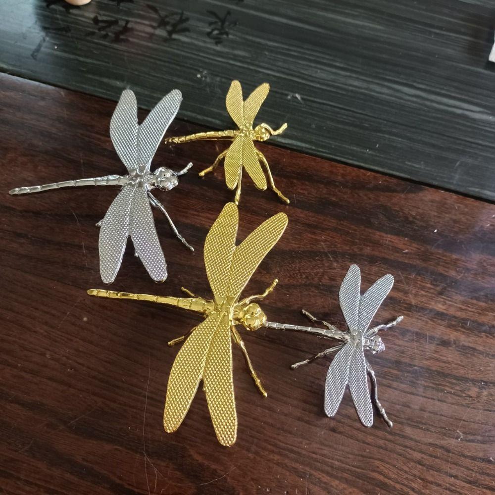 Dragonfly Simulation Dragonfly Metal Tea Pet Creative Dragonfly Cup Cover  Tea Table