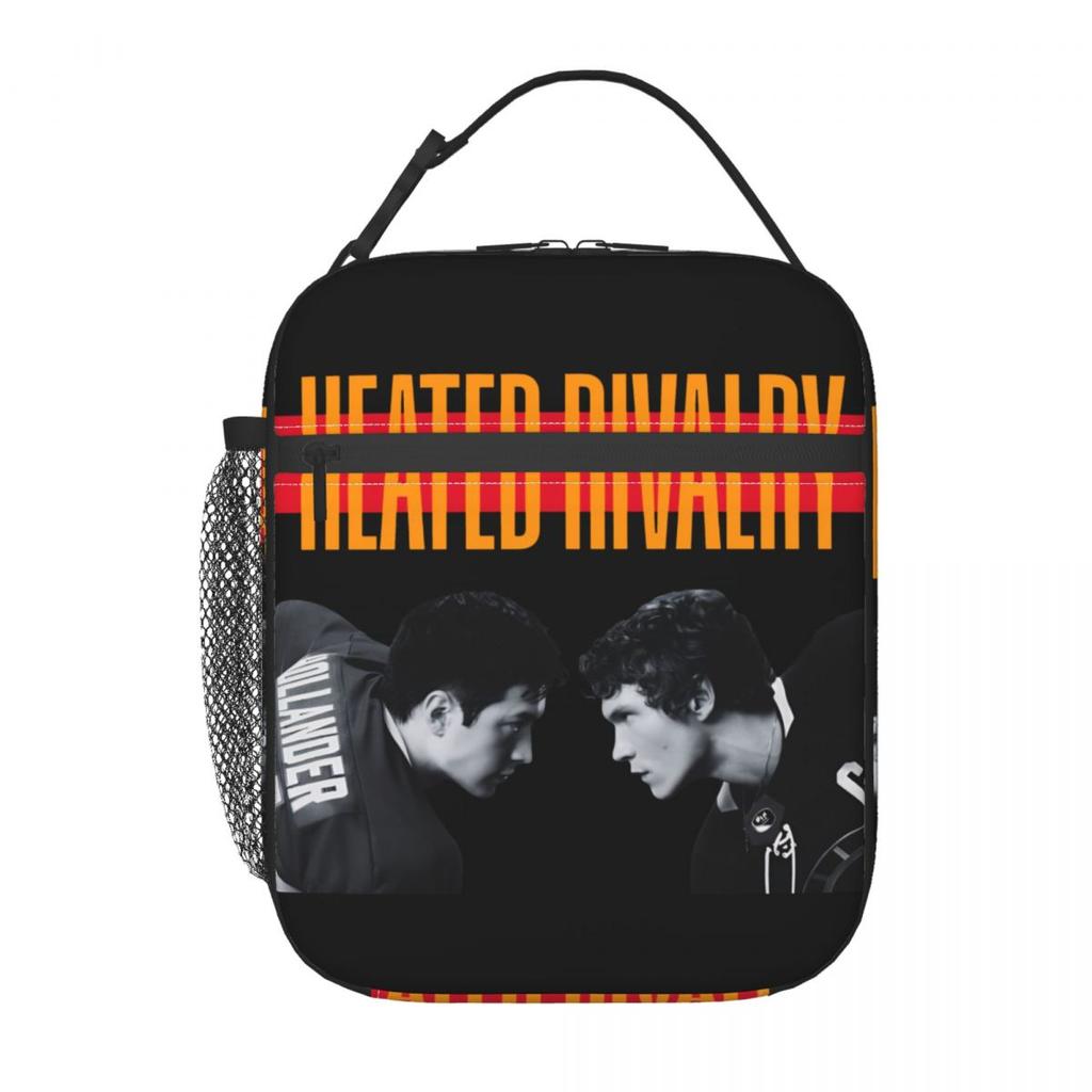 Vintage Shane Hollander & Ilya Rozanov Heated-Rivalry Insulated Lunch Bag For School Storage Food Boxes Thermal Lunch Boxes