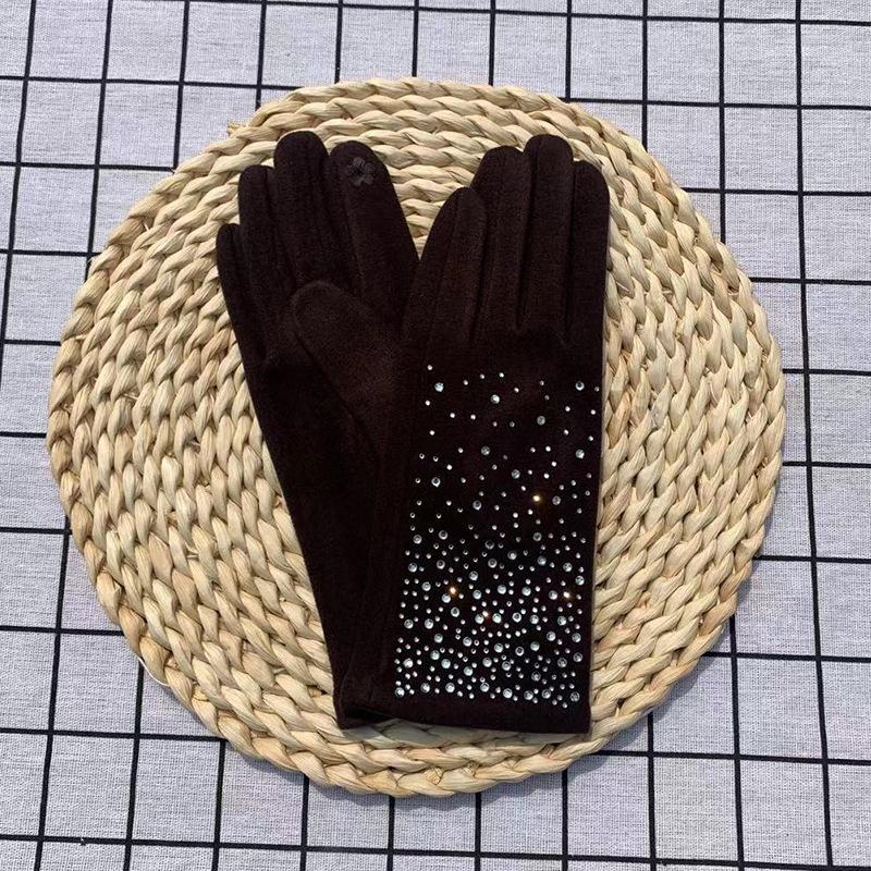 

Derong женские перчатки утолщенные теплые перчатки для верховой езды на открытом воздухе женские нескользящие повседневные перчатки для сенсорных экранов One Size коричневый