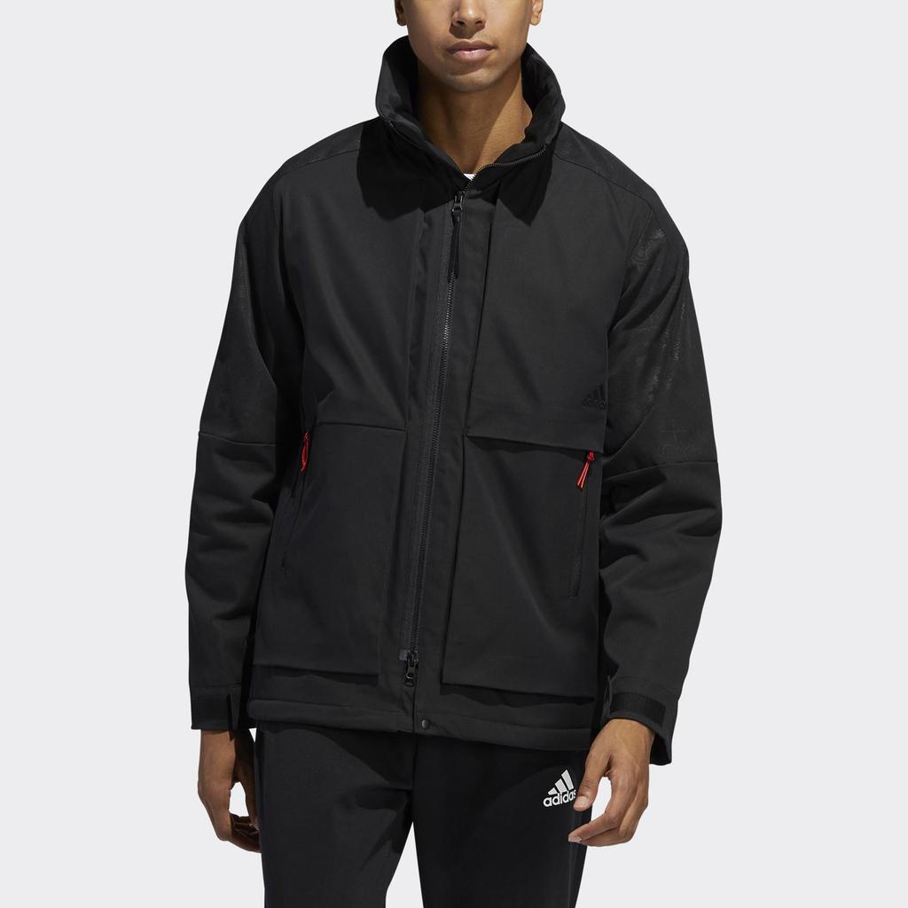 Adidas New Year Series Printed Fleece Hooded Jacket Men Jackets Black GG0776