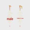 Red Firecracker Tassel Earrings for Women – Unique New Year Glaze Design, Fashionable and Versatile.