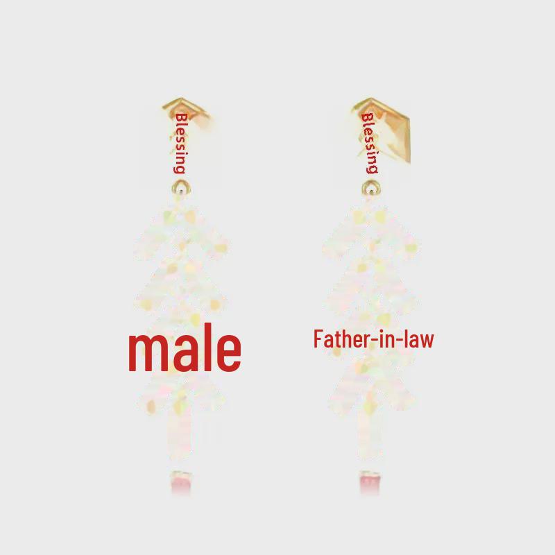 Red Firecracker Tassel Earrings for Women – Unique New Year Glaze Design, Fashionable and Versatile.