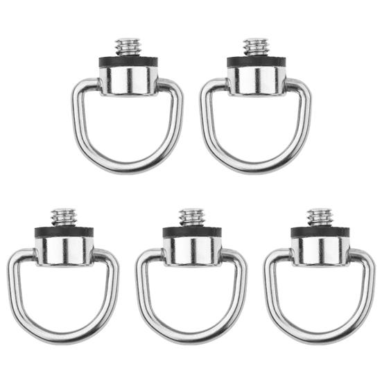 1/4inch Metal D-Ring Camera Tripod Monopod Screw Adapter for Quick Release Plate