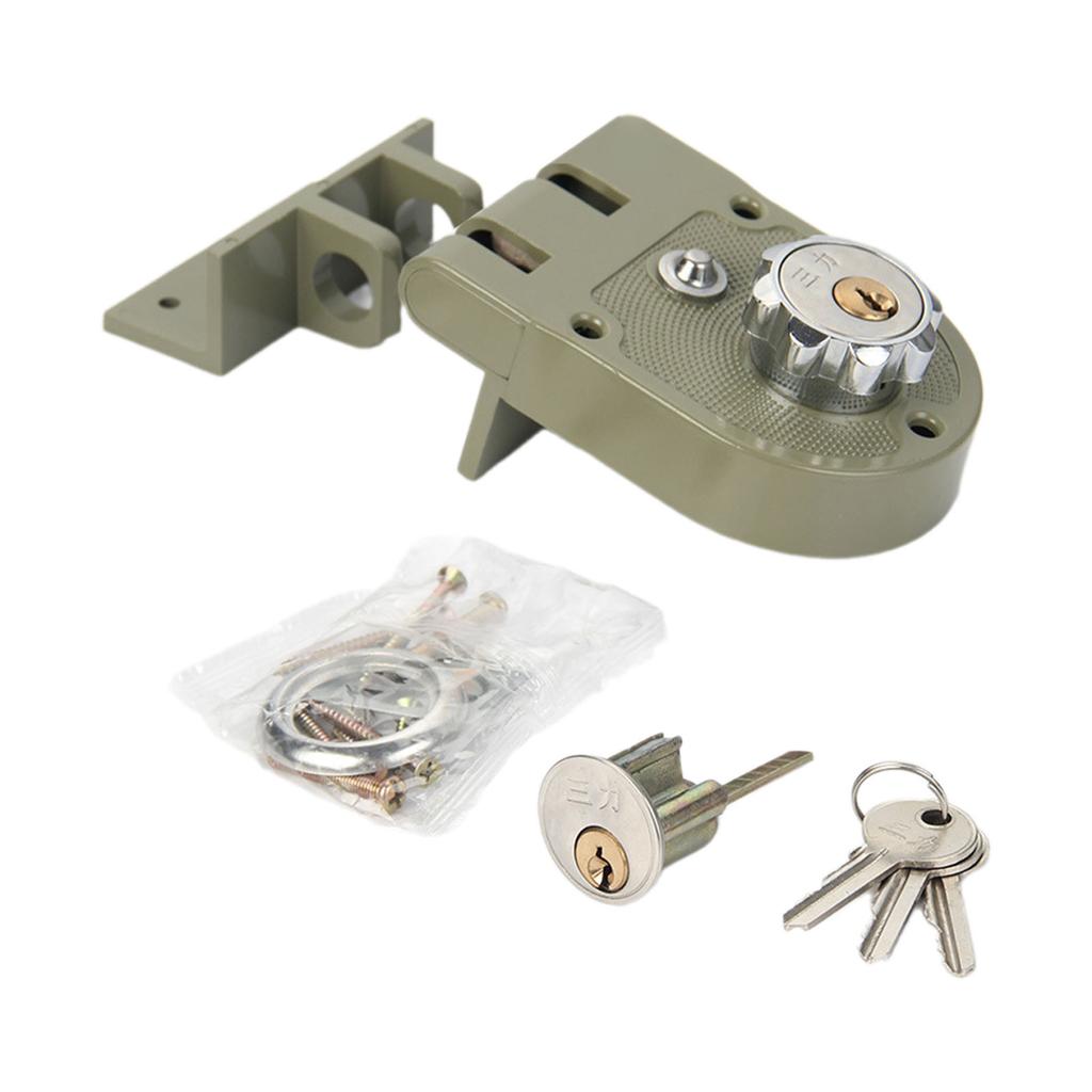 Retro Dual Opening Door Latch Easy Installation Metal Sliding Door Lock Secure Locking for Household & Commercial Use