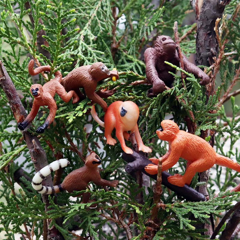 Oenux Solid Animals Action Figures Wild Ocean Insect Model Set Dinosaur Butterfly Fish Bird Turtle Frog Lizard Figurines Kid Toy