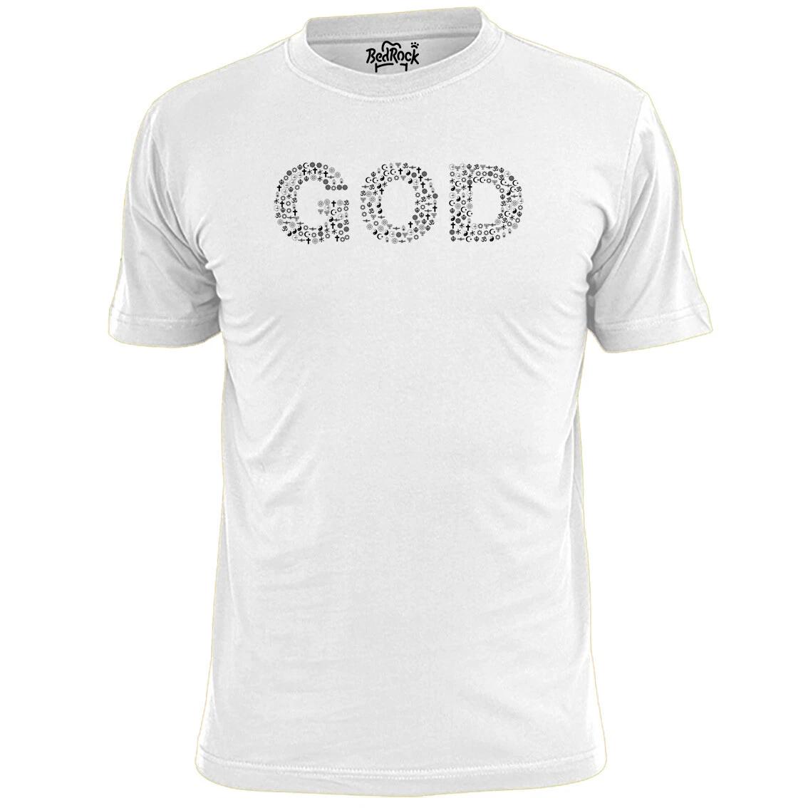 Mens God In Religious Symbols T shirt Religion Jesus 2XL