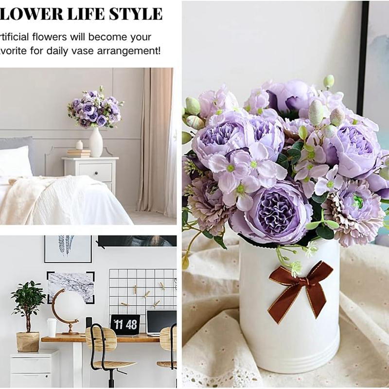 Künstliche Blumen Hochzeit Braut Hält Strauß Haus Vase Festival Atmosphäre DIY Fotografie Dekoration Venus Rose
