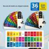 Fan-shaped Solid Watercolors: 24, 36, or 42 Gouache Colors for Students & Beginners