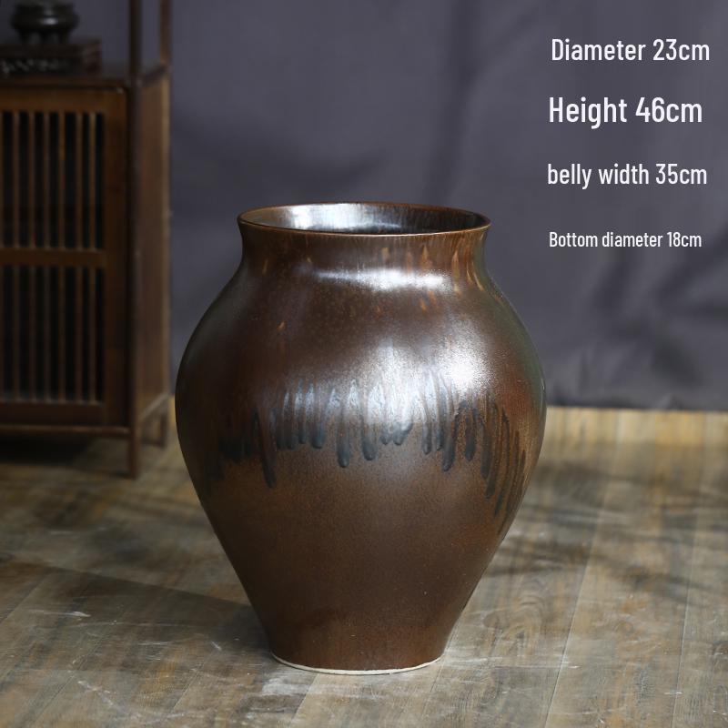 Retro Ceramic Floor Vase for Living Room and Hotel Décor