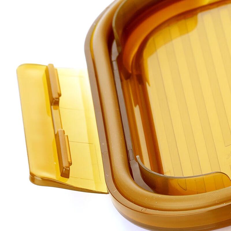 LOCK&LOCK Amber Rectangular Borosilicate Glass Food Container