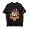 Weihnachtsmann Fried Pie Druck Weihnachtliches Lässiges Oberteil Reines Baumwoll-T-Shirt